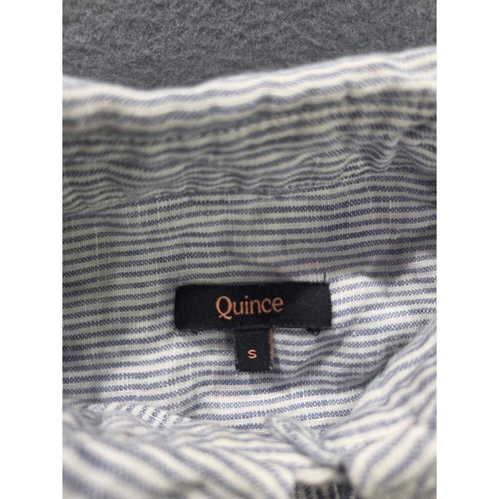 Quince 100% Linen Stretch Y2K Selvage Button Down Shirt Small A009404 - Picture 7 of 9